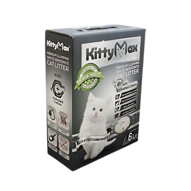 6L KITTYMAX PREMIUM CLUMPING WHITE BENTONITE CAT LITTER