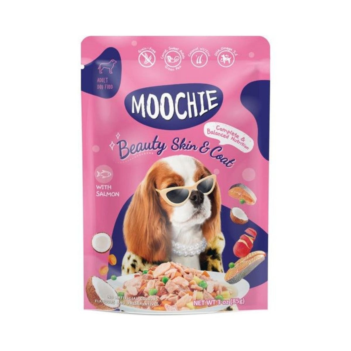 Moochie Pouch with Salmon (Beauty Skin & Coat)