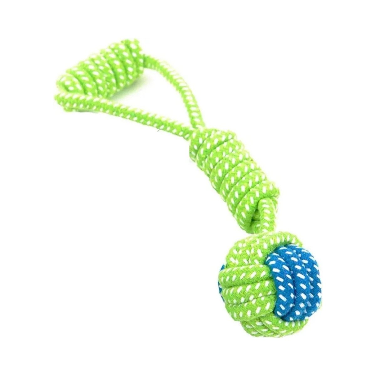 Knotted Ball w/ Hand Rope Dog Toy